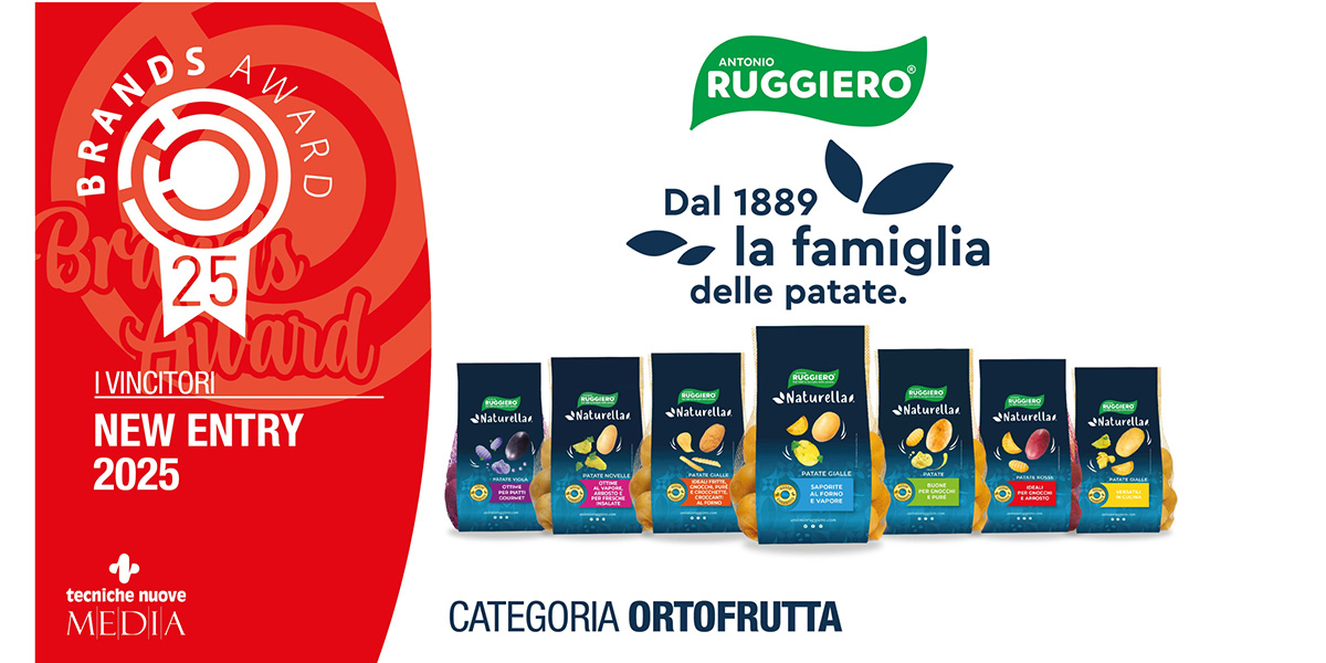 Ruggiero premiato ai Brands Award 2025 come Miglior New Entry dell’anno